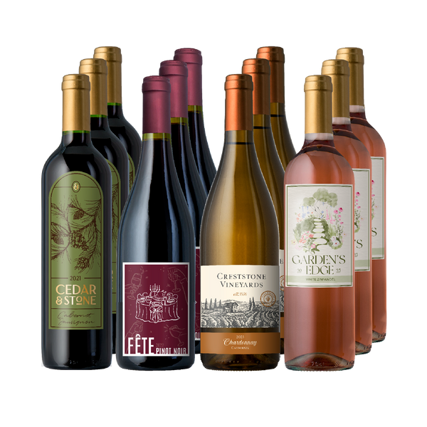 Black Friday California Best 12 Bottle Wine Set Mixed