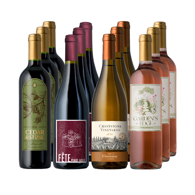Black Friday California Best 12 Bottle Wine Set Mixed