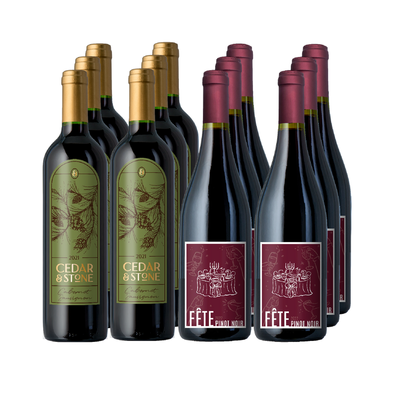 Black Friday California Best 12 Bottle Wine Set All Red